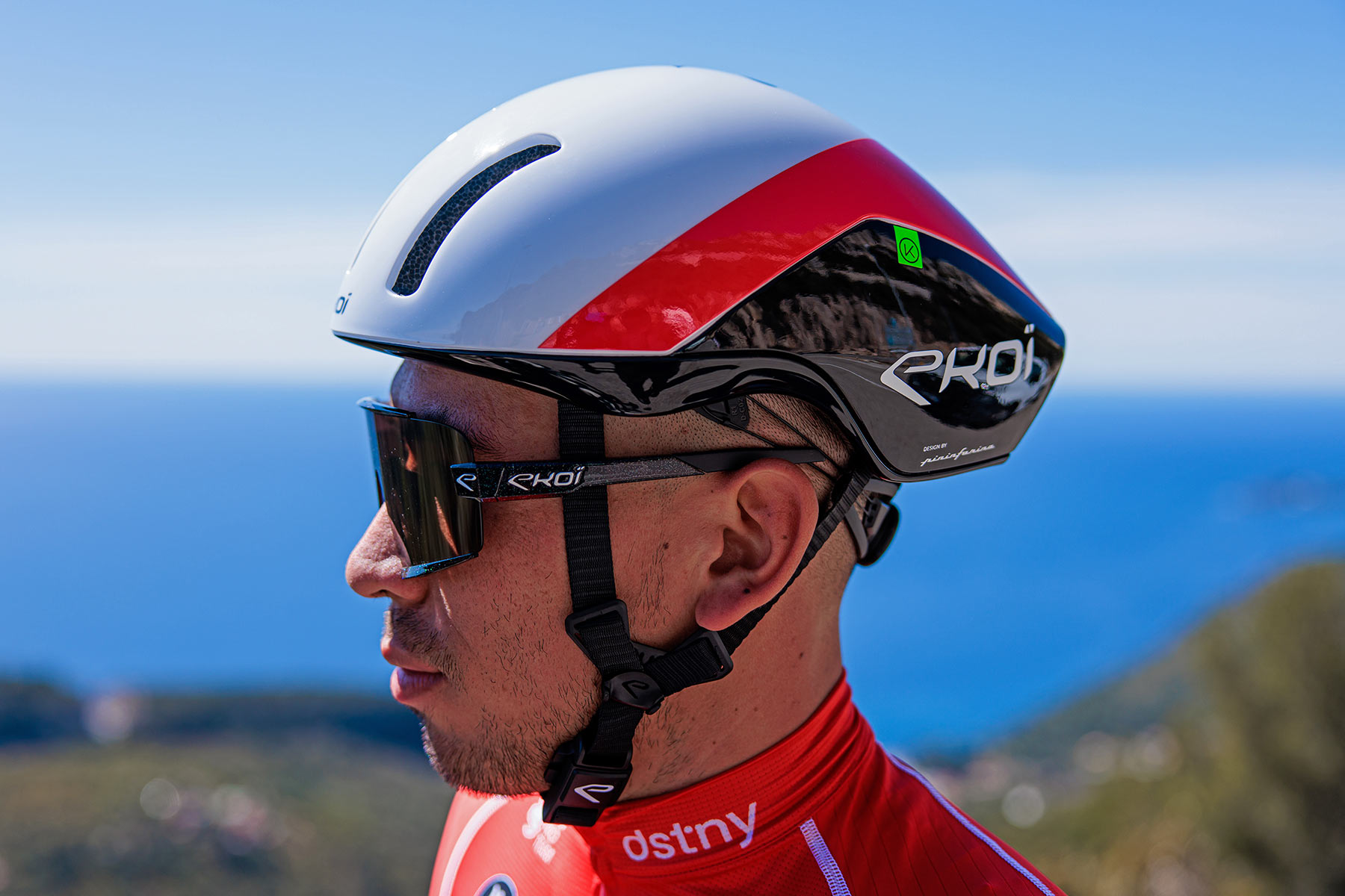 Ekoi Koroyd road bike helmets at 2023 Tour de France, aero Aerdinamica side